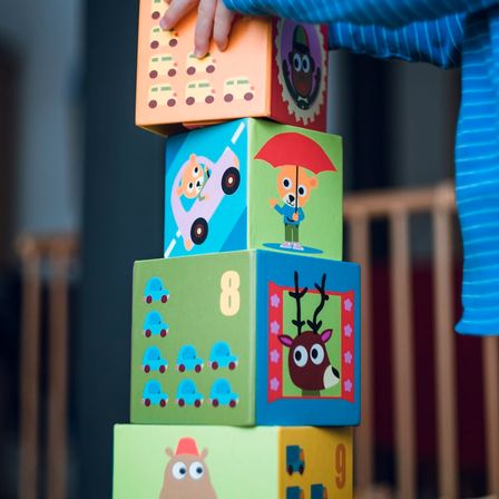 Child doing sensory integration activities at home with an occupational therapist